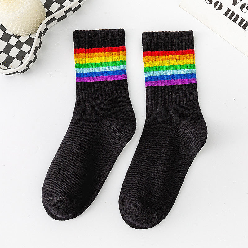 Bunte Gestreifte Socken