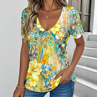 Vintage T-Shirt Mit Blumendruck