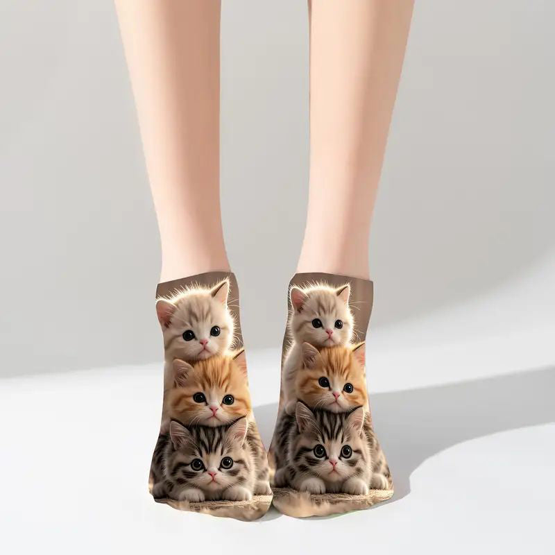 Lässige Socken Mit Animalprint