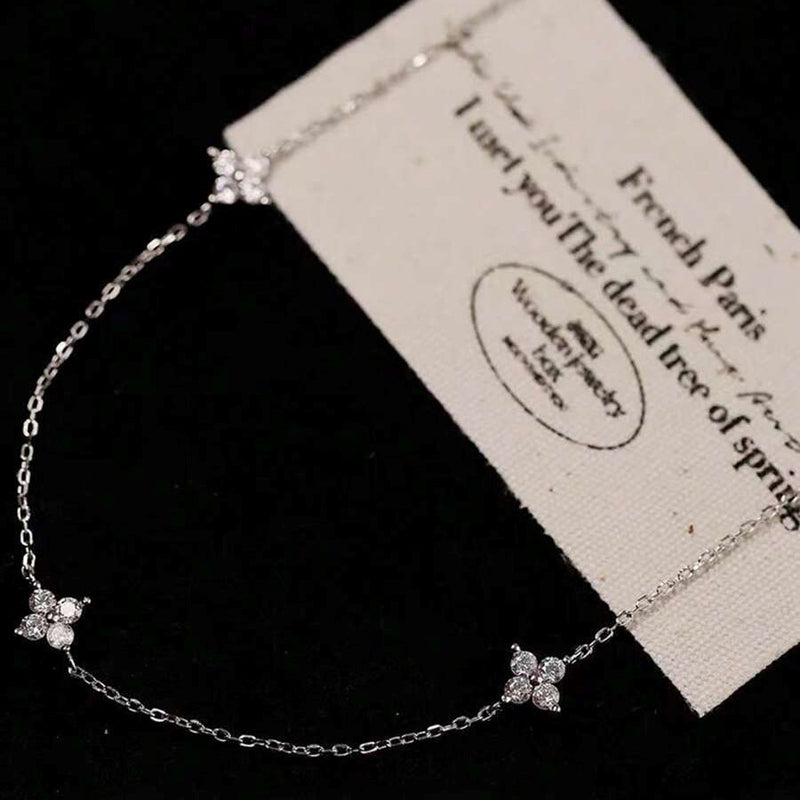 Vintage-Halskette Mit Vierblättrigem Kleeblatt