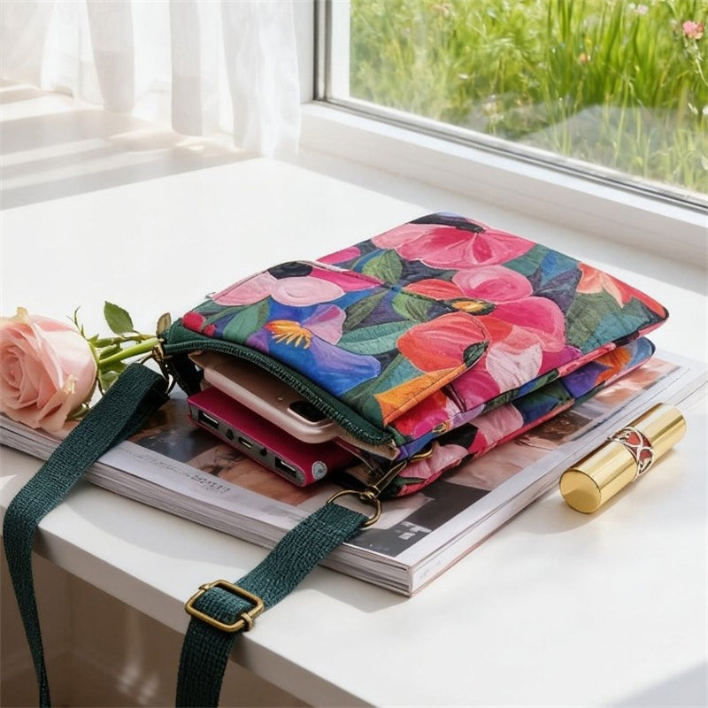 Vintage-Tasche Mit Blumenmuster