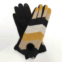 Vintage Gestreifte Warme Handschuhe