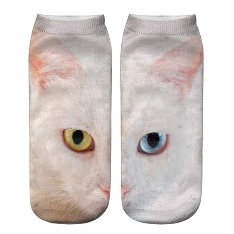 Socken Mit Kreativem Katzenmuster