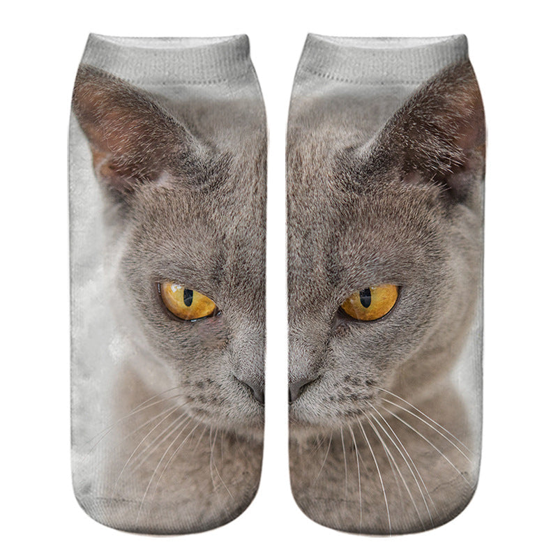Socken Mit Kreativem Katzenmuster