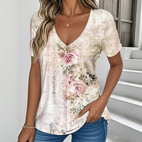 Vintage T-Shirt Mit Blumendruck