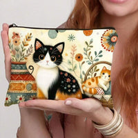 Lässige Tasche Mit Katzenmuster