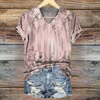 Vintage T-Shirt Mit Blattdruck