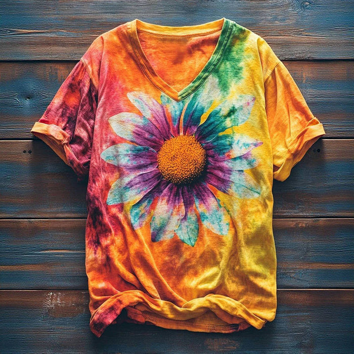 Vintage T-Shirt Mit Blumendruck