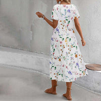 Lässiges Kleid Mit Blumendruck
