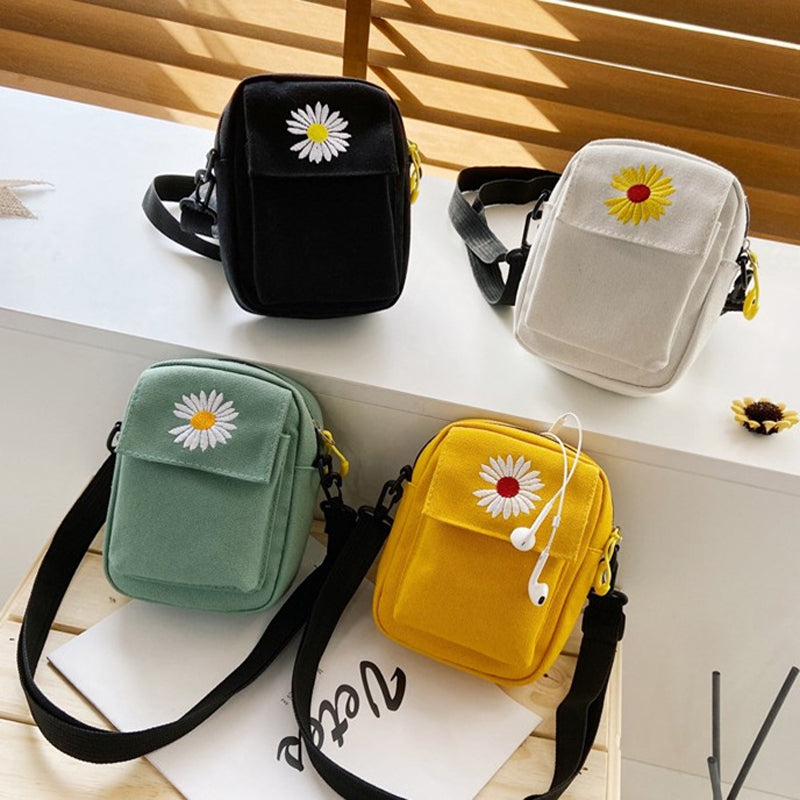 Lässige Canvastasche Mit Gänseblümchen-Motiv