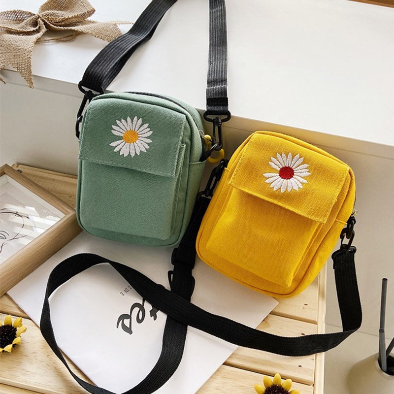 Lässige Canvastasche Mit Gänseblümchen-Motiv
