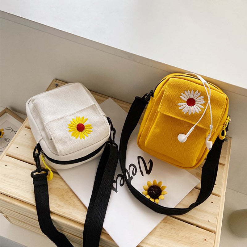 Lässige Canvastasche Mit Gänseblümchen-Motiv