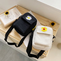 Lässige Canvastasche Mit Gänseblümchen-Motiv