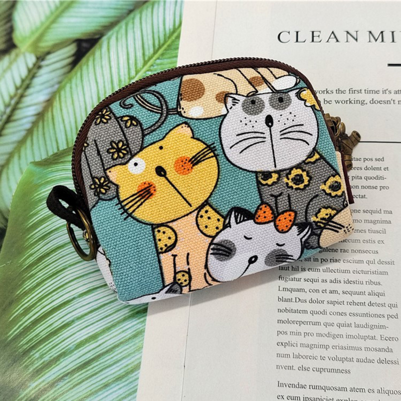 Geldbörse Mit Cartoon-Katze