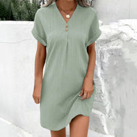 Vintage Einfarbiges Kleid