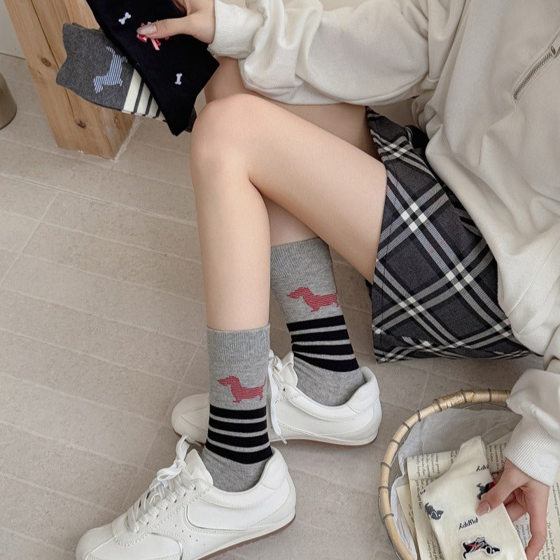 Lässige Socken Mit Hundedruck