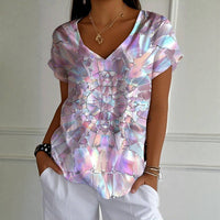 Vintage T-Shirt Mit Geometrischem Aufdruck