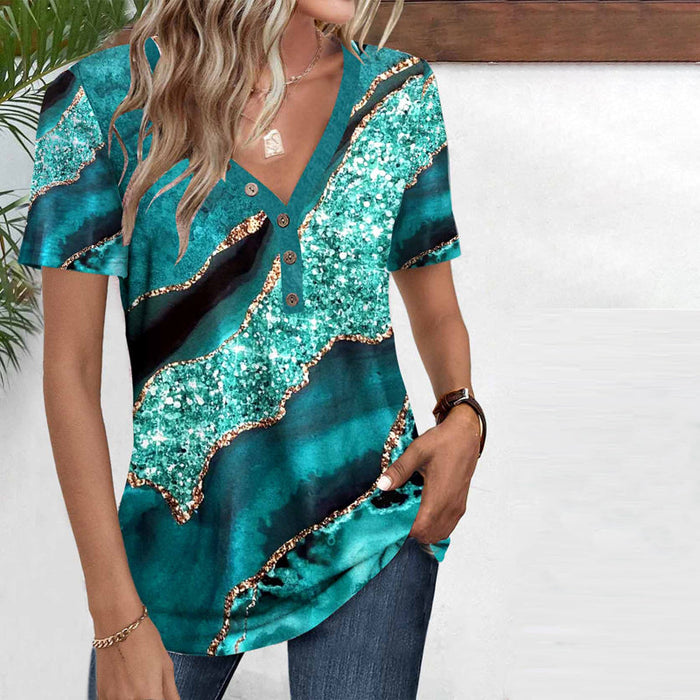 Vintage-Bluse Mit Farbverlauf