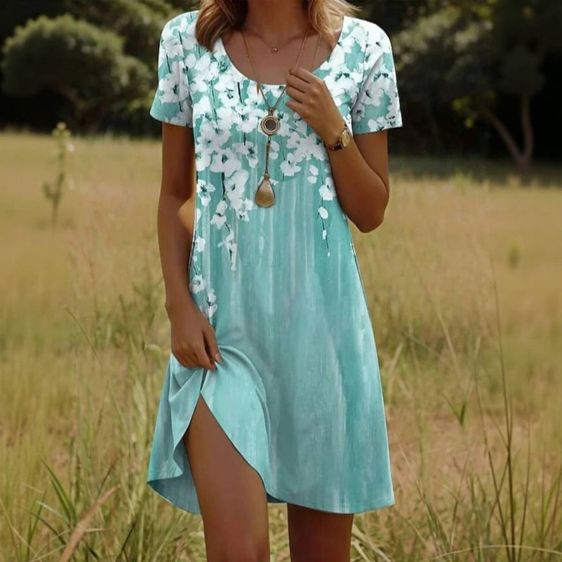 Vintage-Kleid Mit Blumendruck