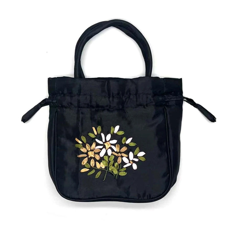 Vintage Tasche Mit Blumenstickerei