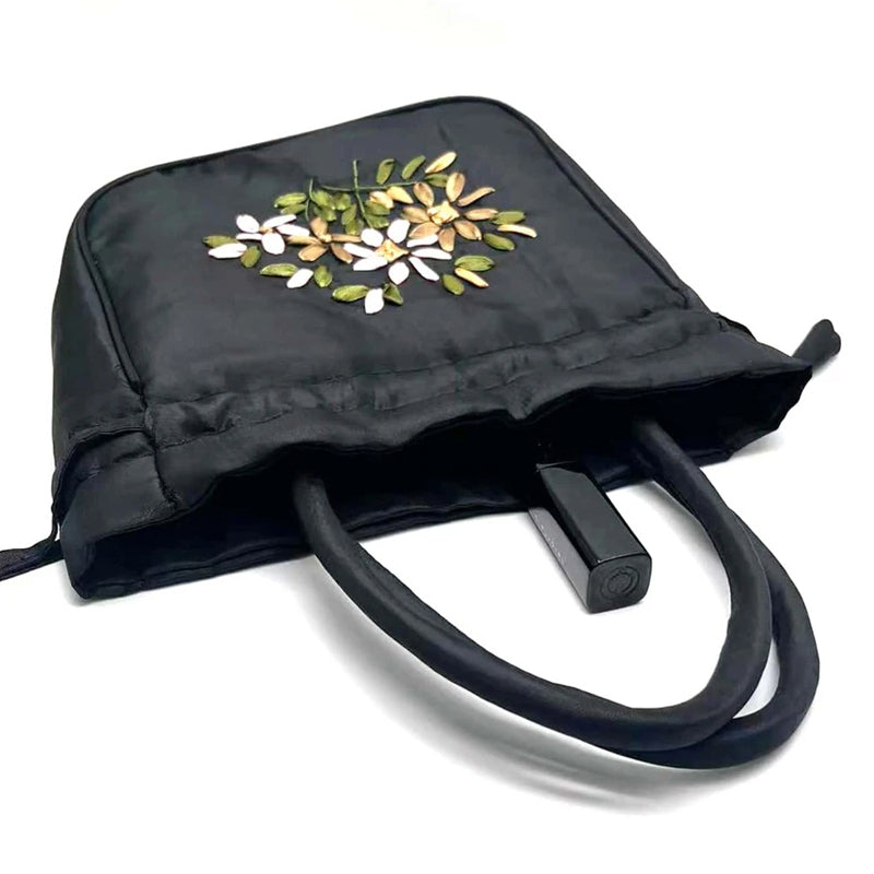 Vintage Tasche Mit Blumenstickerei