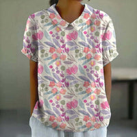 Lässige Bluse Mit Blumendruck