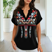 Vintage Bluse Mit Blumendruck