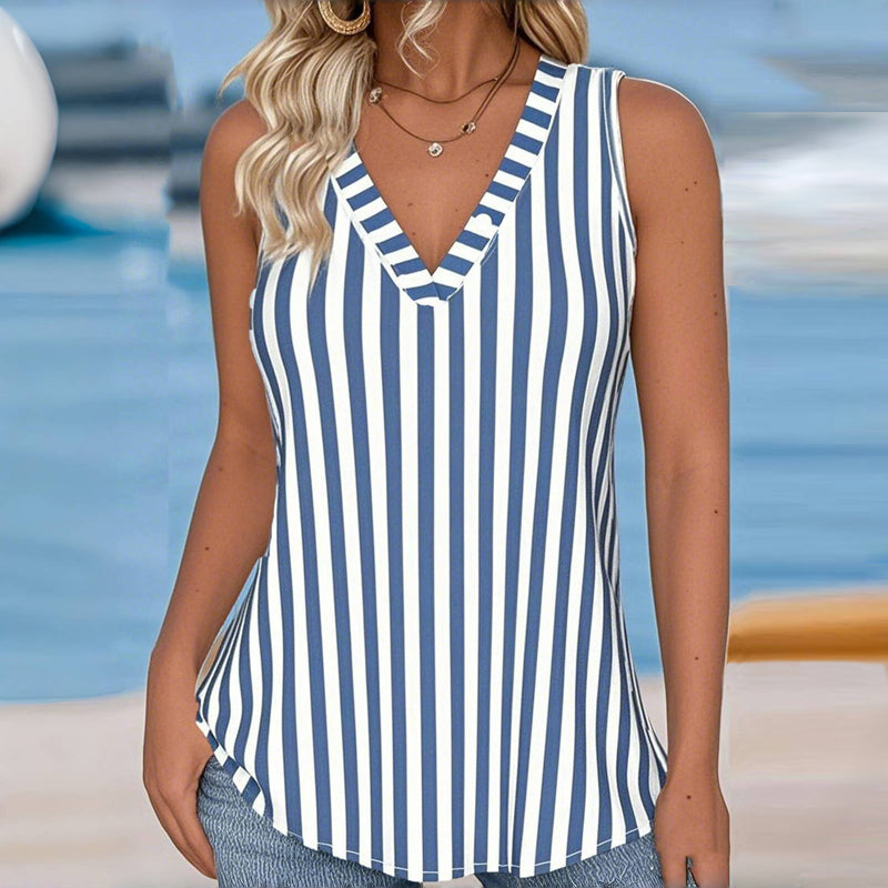 Lässiges Gestreiftes Tanktop