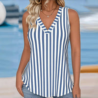 Lässiges Gestreiftes Tanktop