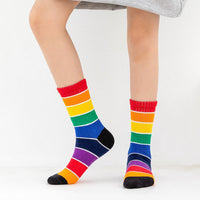 Bunte Gestreifte Socken