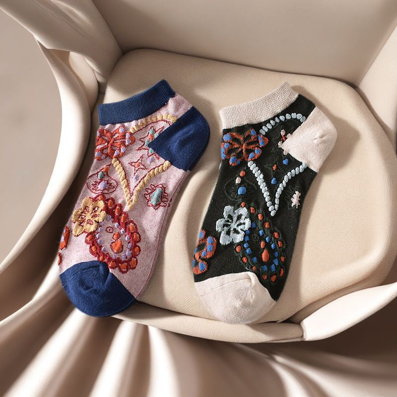 Vintage-Socken Mit Blumenmuster