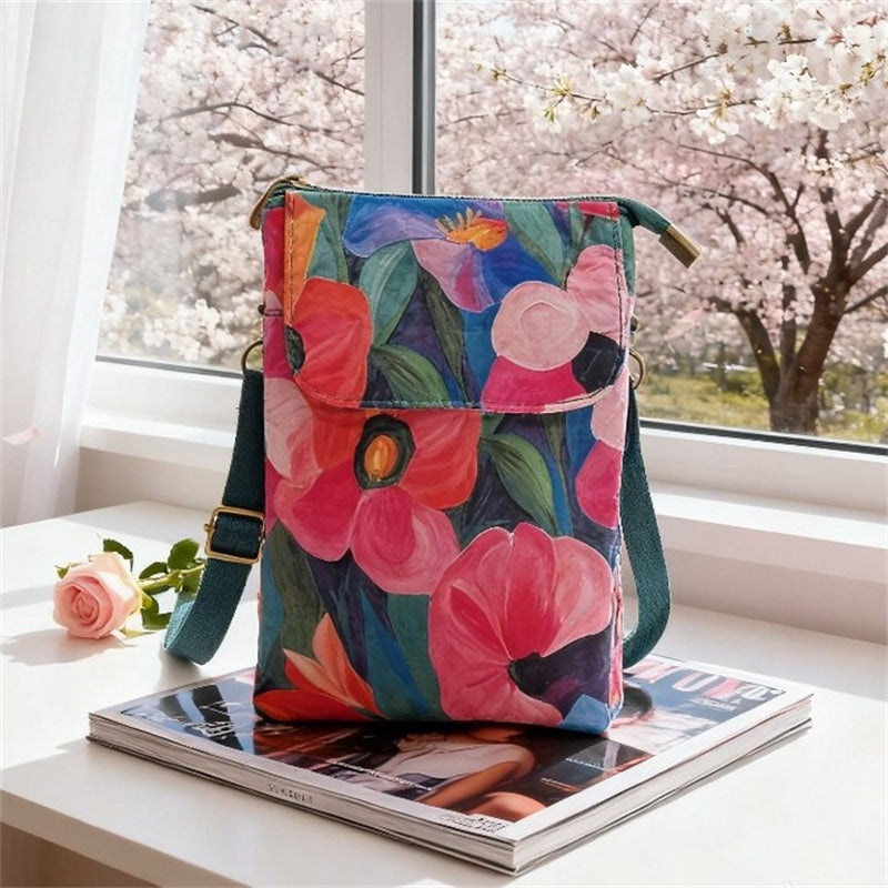 Vintage-Tasche Mit Blumenmuster