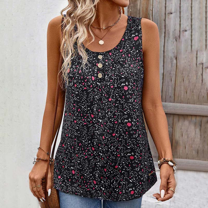 Vintage-Tanktop Mit Blumendruck