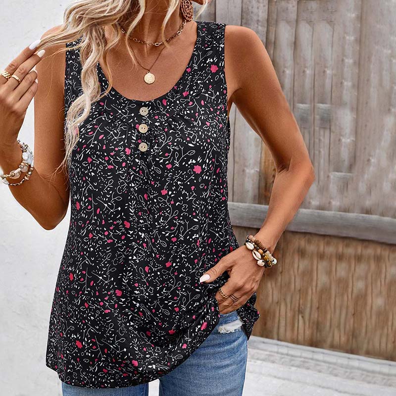 Vintage-Tanktop Mit Blumendruck