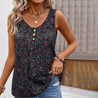 Vintage-Tanktop Mit Blumendruck