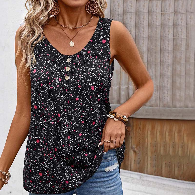 Vintage-Tanktop Mit Blumendruck