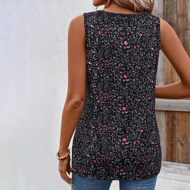 Vintage-Tanktop Mit Blumendruck