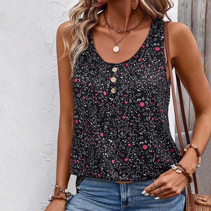 Vintage-Tanktop Mit Blumendruck