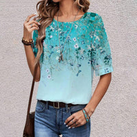 Lässige Bluse Mit Blumendruck