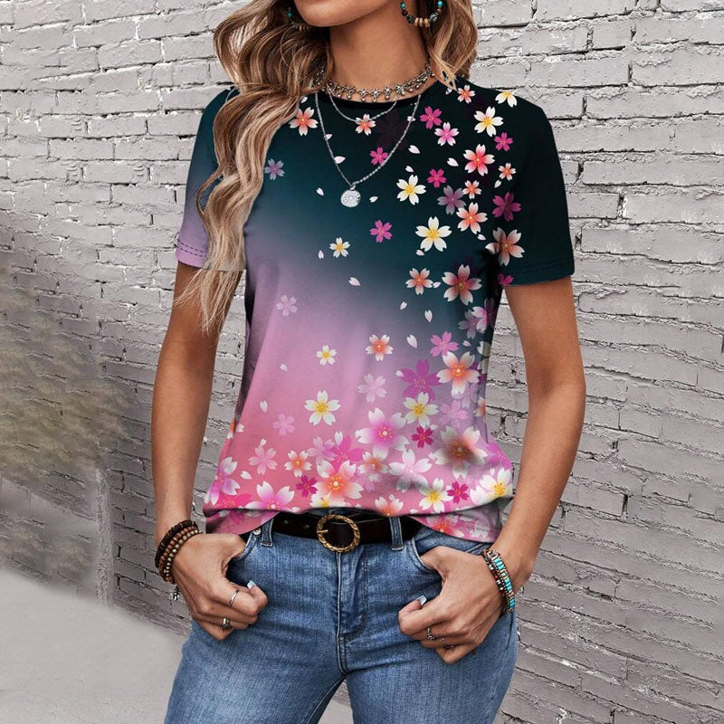 Vintage-Blumen-T-Shirt