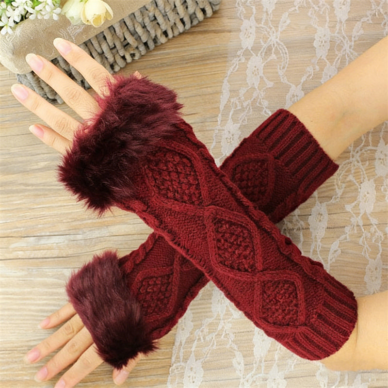 Warme Einfarbige Handschuhe