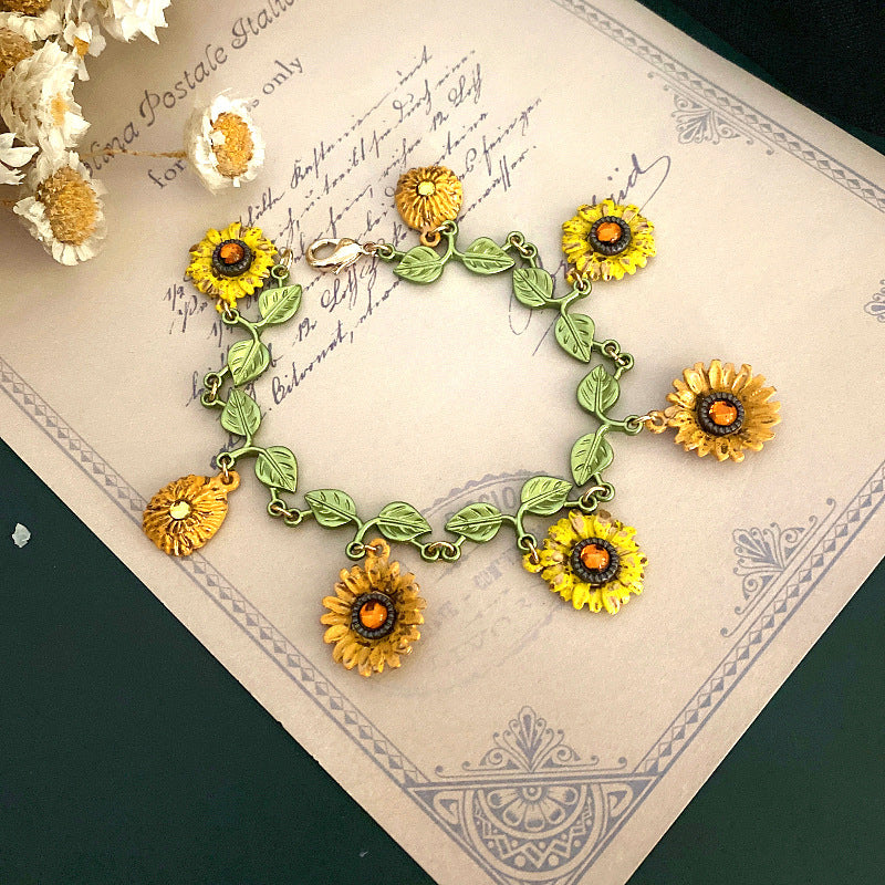 Vintage Sonnenblumenarmband