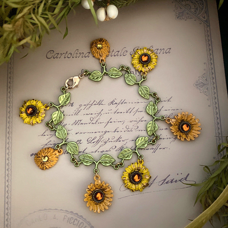 Vintage Sonnenblumenarmband