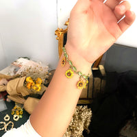 Vintage Sonnenblumenarmband