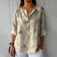 Vintage Lockere Bluse