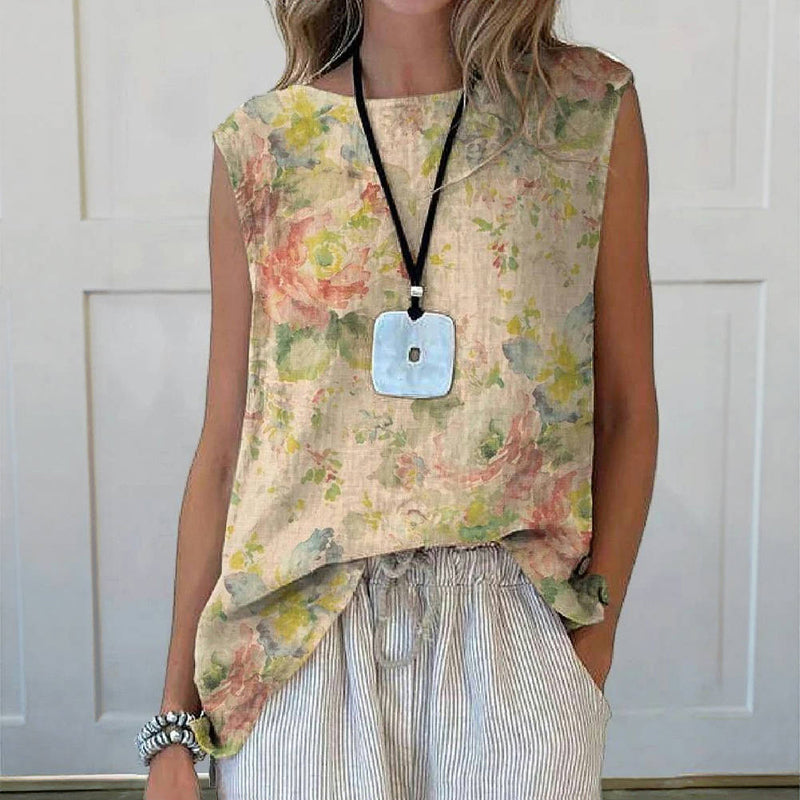 Vintage-Tanktop Mit Blumendruck