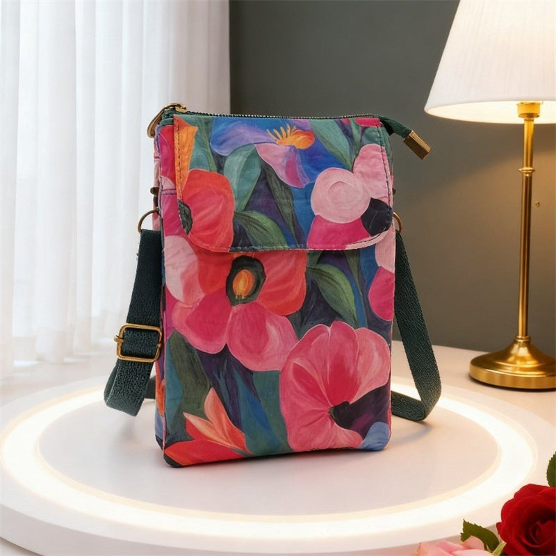Vintage-Tasche Mit Blumenmuster