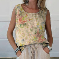 Vintage-Tanktop Mit Blumendruck