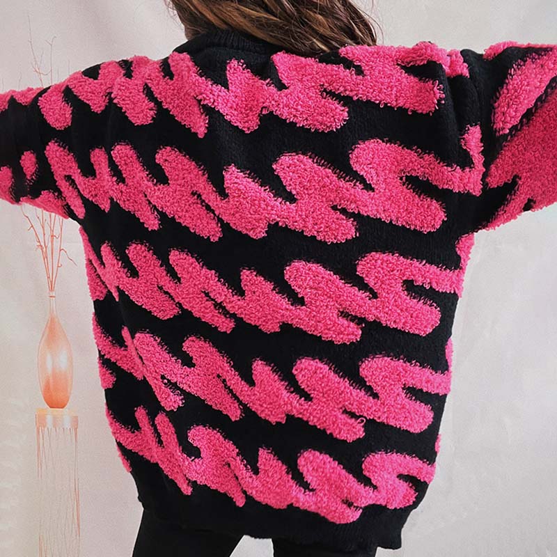 Lässiger Lockerer Strickpullover