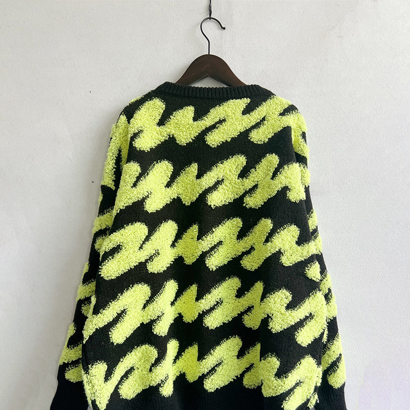 Lässiger Lockerer Strickpullover